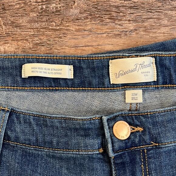 UNIVERSAL THREAD High Rise Slim Straight Jeans Size 22W - Picture 7 of 10